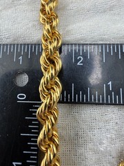 Gold Tone Rope Chain Long 30”