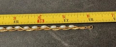 Vintage Medici Classy Gold Tone Twisted Chain Link Rice Pearl Necklace