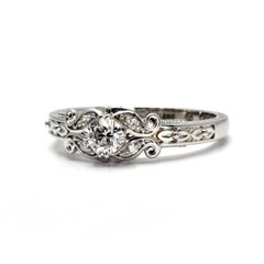 1.55CT Vintage Style with Filigree Milgrain Art Deco Ethical CZ Women’s Ring
