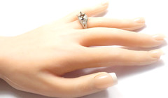 Antique Art Deco Setting Mounting Platinum Hold 6MM-8MM Ring Size 6 UK-L1/2
