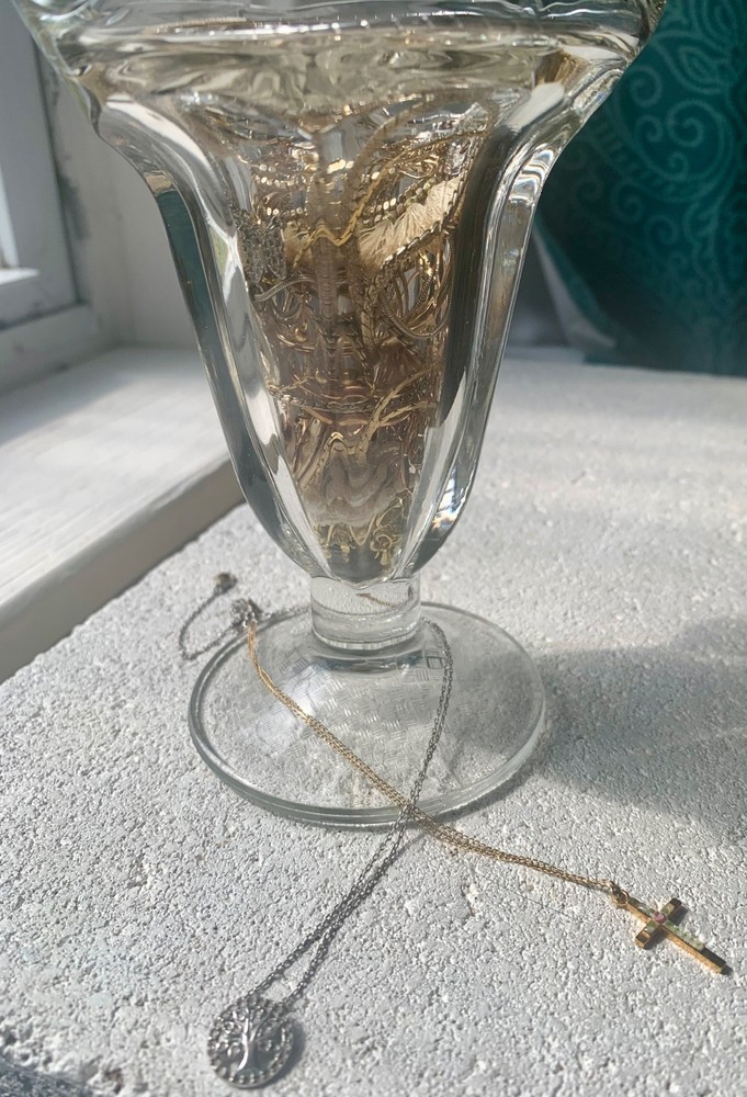 Mystery jewelry jar, vintage to now, gold and silver toned, some signed pieces