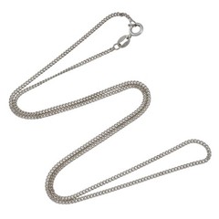 Vintage Sterling Silver 925 Curb Link Chain Necklace 18″