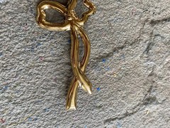 Vintage Taxco Brooch Pin Sterling Silver 3.5 Inches Tv-53 Bow Gold Tone 925
