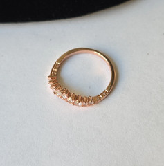 Boost Vintage Rose Gold Plated CZ Gems Diadema Cocktail Ring sz 5
