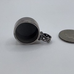 925 Sterling Silver And Black Onyx Pendant