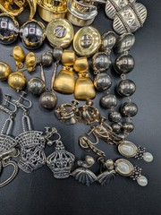 50 Pairs of Mostly Vintage Silver Tone and Gold Tone Earrings For Wear Or Crafts