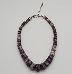 VTG 925 DTR Mine Finds Jay King Necklace 21in Dream Chevron Amethyst Rondelles