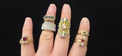 Vintage Mod Ring Lot Of 100. 23 Signed Kate Spade N.Y Avon Sterling Vendome