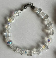 Vintage Crystal Aurora Borealis Necklace Bracelet Earrings Brooch Pin Ring Lot