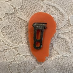sold Individually – Vintage ornate scarf clips Celluloid metal – Details Below!