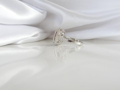 Antique Style Sterling Silver 925 Cubic Zirconia Ring Size 8.5