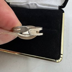 Vintage Taxco Boho Silver & Green Jasper Adjustable Ring – Very Good Condition