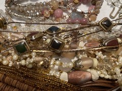 4Lb Mixed Mystery Jewelry Lot Vintage Mod Boho Beaded Necklaces Bracelets