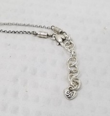 Vintage Signed Brighton Retired Silver Plate & Gold Plate Rapture Rings Necklace