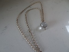 Vintage Sterling Large Pools of Light Crystal Necklace
