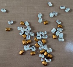 55 Vintage Swarovski 8x6mm Clear Crystal Emerald Cut Foil Back Rhinestones NOS