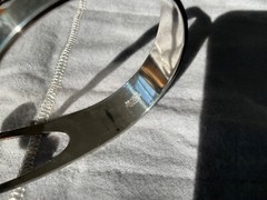 Modernist Norway Anna Greta Eker AGE Sterling Silver jester bracelet bangle
