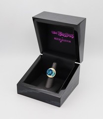GEM RING POP Anthony Kantor Cocktail Ring In 14Kt Yellow Gold & 28 Ctw Blue