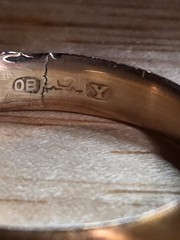Antique Ostby & Barton OB Gold Filled Wedding Band Ring Size 10 AS IS