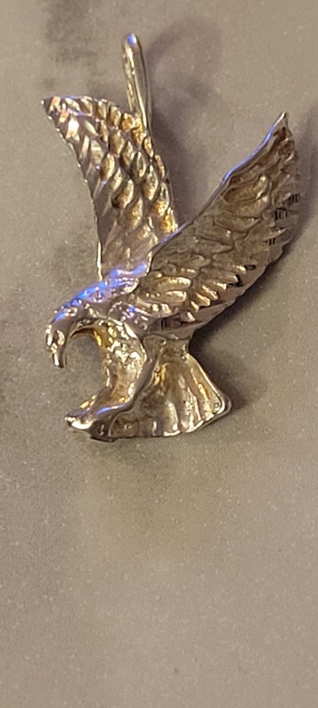 Vintage Sterling Silver Eagle Charm Stamped ~ For Bracelet Or Necklace