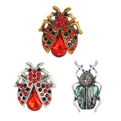Trendy Rhinestones Gogga Brooch Pin Secure Clasp Design For Outfit Enhancement