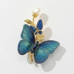 Vintage Art Nouveau Style Fairy Pendant Butterfly Brooch Shawl Pin Jewelry