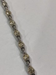 Bogoff Necklace Choker Rhinestone Silver Tone 15.5 in Length – Vintage