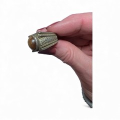 Vintage Sterling Silver Ring – Tiger’s Eye Cabochon Men’s Ring Size 8.5, 11.25g