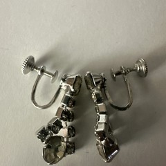 VTG Jo-Anne Jewels of Elegance Rhinestone Necklace & Clip-On Earrings Set W/ Box