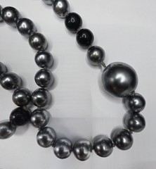 VTG CHANEL Grey Gripoix Pearl Sautoir Necklace Early 90s READ DESCRIPTION AS-IS