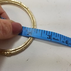 Vintage Gold Tone Solid Textured Nautical Bangle Bracelet