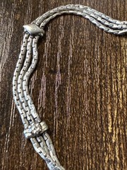 Vintage Bracelet 3 Strands Chain Sterling Silver 925 Ends With floral engravings