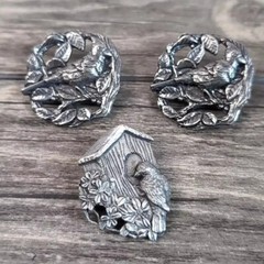 3 Vtg Birds And Blooms Limited Edition ’97 ’99 Cardinal Birdhouse Lapel Brooch