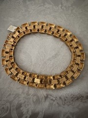 Rare Ciner MMA Museum Of Modern Art Necklace Collar Link Panther *455