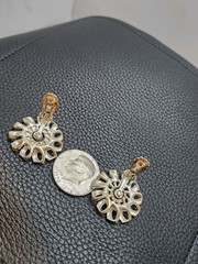 Vintage Art Deco Clip-On Earrings Multicolor Costume Jewelry Fashion MCM S1