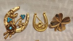 Vintage Good Luck Charm Brooch/Pins Lot