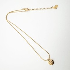Christian Dior CD Logo Gold Necklace with Pouch 39-44cm