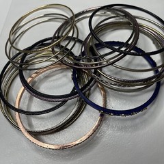 Lot of Bangle Bracelets 23 Costume Jewelry Fashion Various Colors and Styles