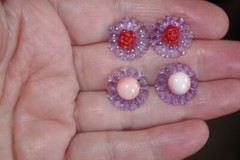 Vintage Genuine Amethyst Flower Jackets For Earrings Use With Any Studs