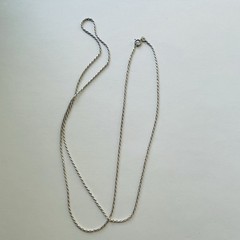 Long Vintage Sterling Silver Rope Chain 925 30 Inches Marked KC 925