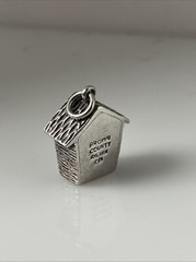 Estate Sterling Silver Brown County Silver Co. Birdhouse Pendant/Charm 7c