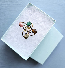 D’Abros 12K Gold Filled Brooch Pearl & Carved Scarab Stones Egyptian Revival