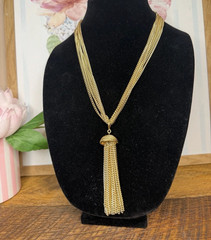 Sarah Coventry Golden Tassel Necklace