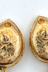 Vintage SWAROVSKI Earrings Crystal Pearl Drop Gold Tone