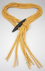 UNUSUAL MARINA & SUSANNA SENT MURANO TAN & BLACK GLASS BEAD NECKLACE NWOT