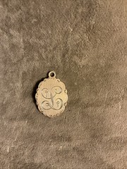 1960’s DyerS’s Employee Necklace Medallion Monogram “L” La Mode Corsicana TX