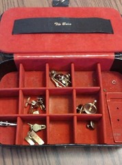 Antique Vintage Lot Collar Cuff Button Studs Brass Kremetz Legion Hickok Case