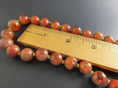 VINTAGE 26″ NECKLACE CRADUATED STONE BEADS SINGLE STRAND (D9)