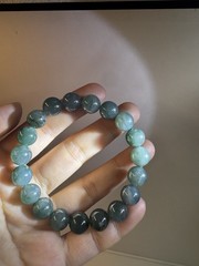Natural A-Grade Jade ice blue water jadeite beads bracelet 10mm stretch new