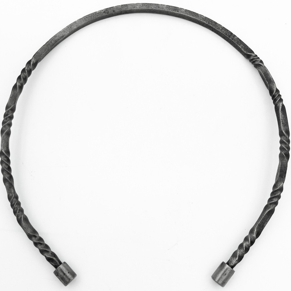 Medieval Jewelry Hand Forged Viking Warrior Borne of Druid Iron Torc Necklace